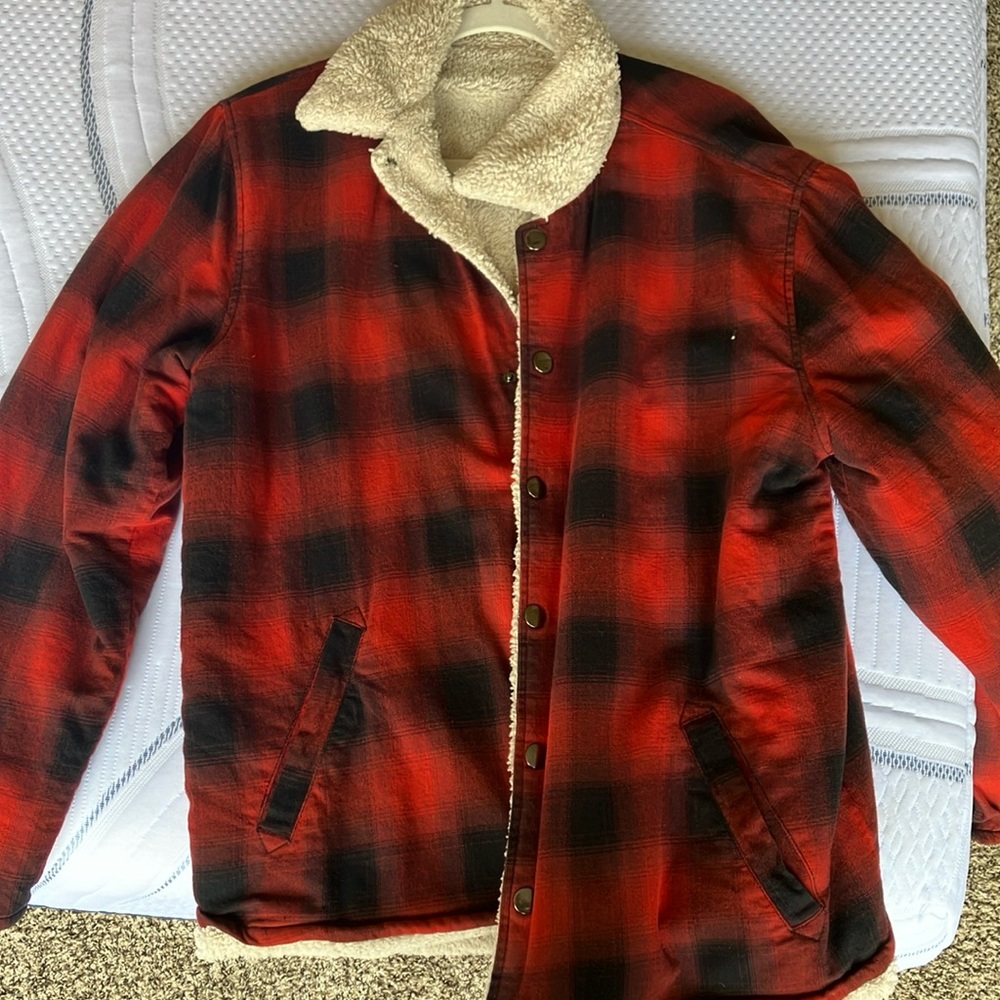 Lucky Brand plaid Sherpa Jacket